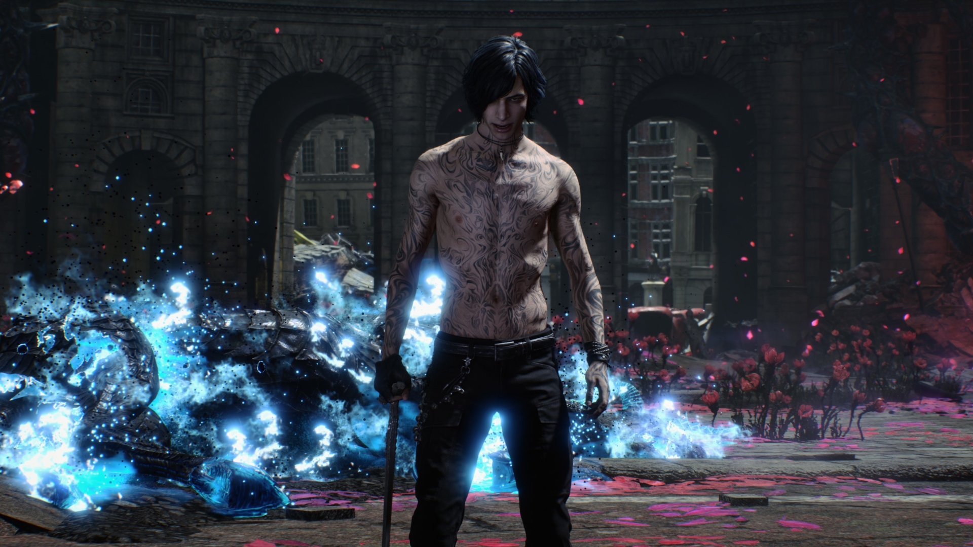 Devil May Cry 5, обзор, игра, Capcom, экшн, Данте, Неро, демоны, геймплей, боссы, визуализация, звук